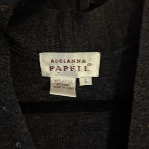 Adrianne Pappel vintage wool sweater dark grey. - Picture 5 of 13
